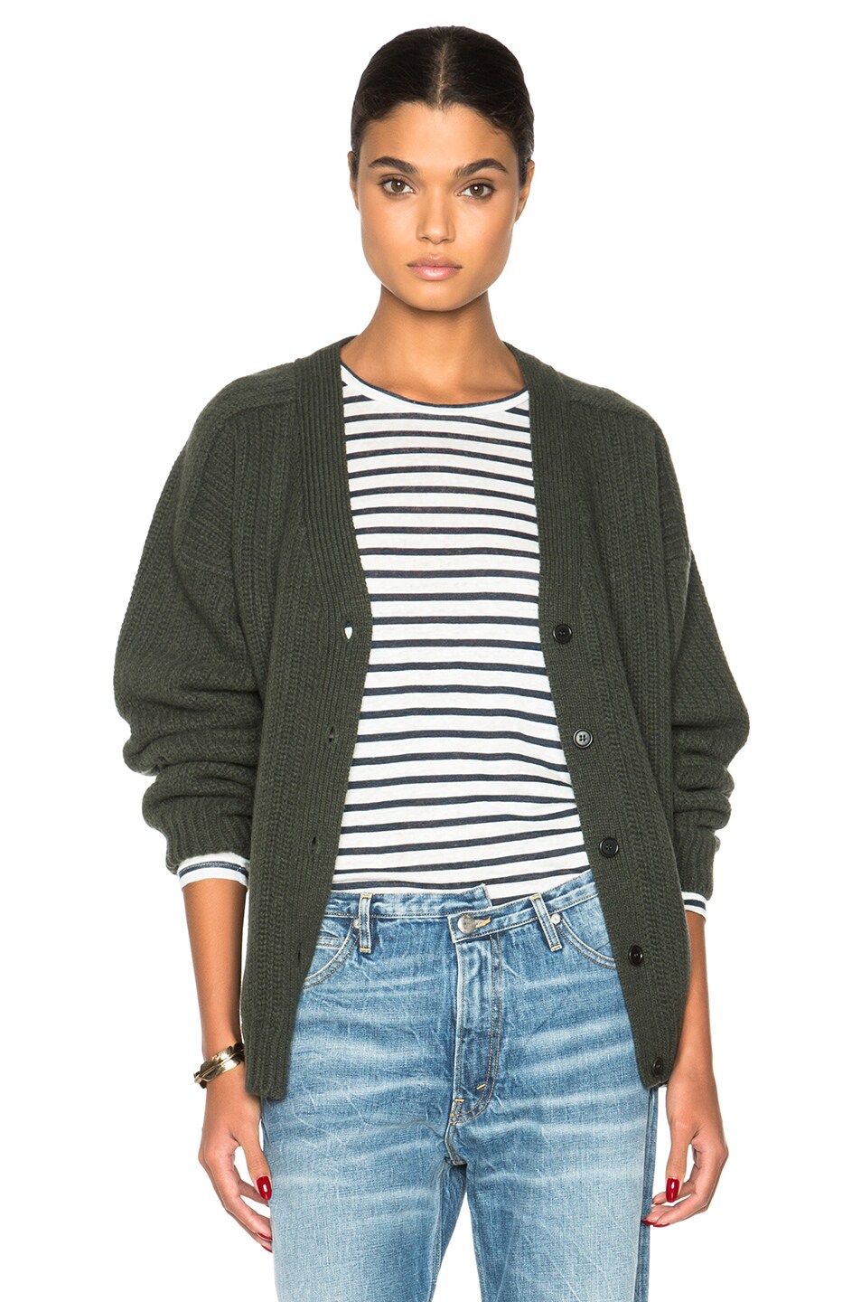 Image 1 of Golden Goose Maggie Cardigan in Military