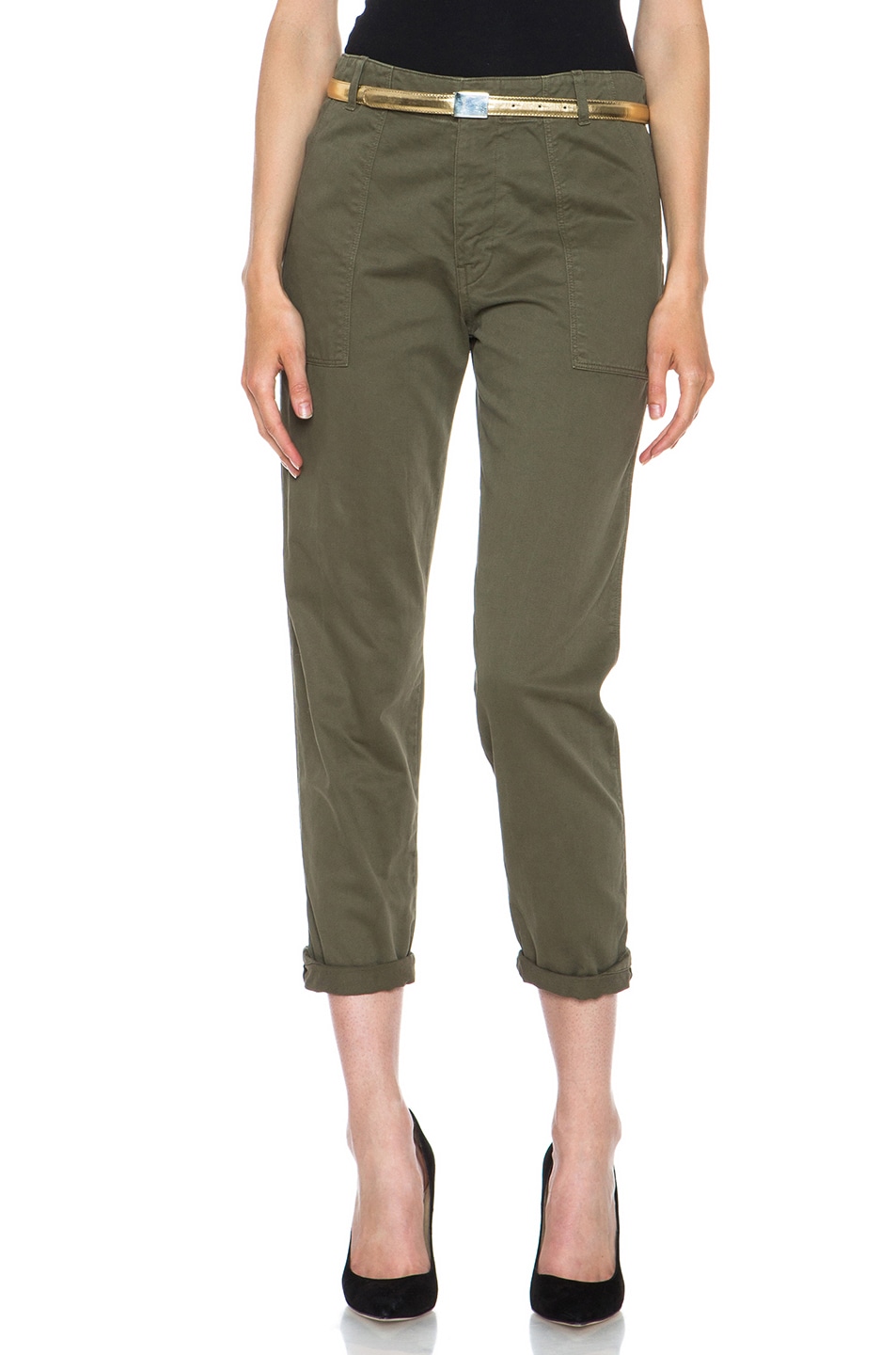 Image 1 of Golden Goose Cotton Chino in Military