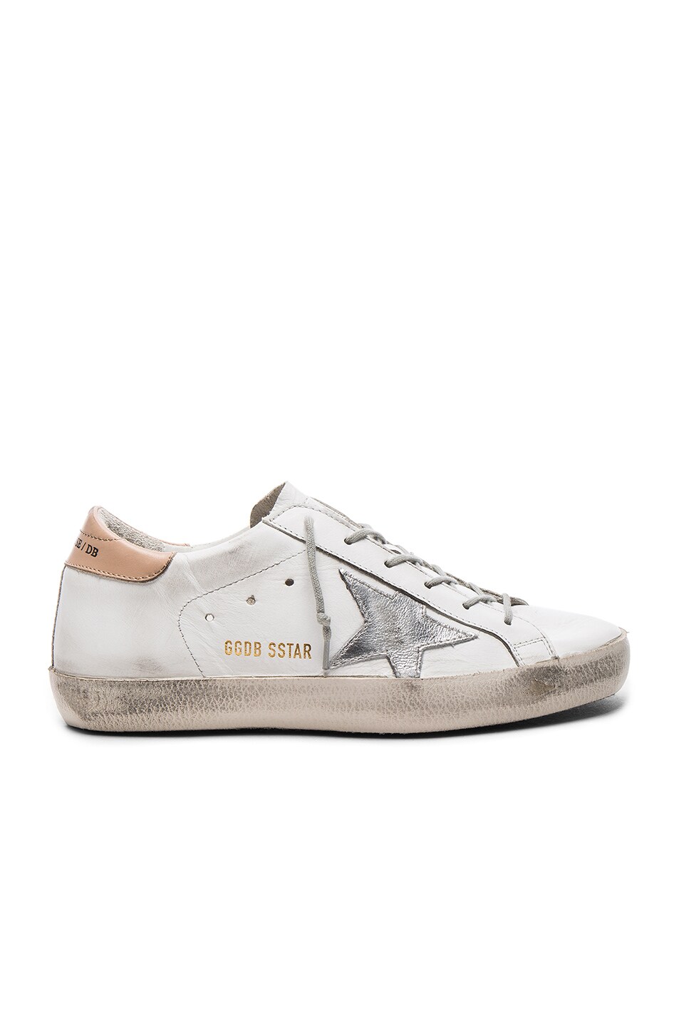 Image 1 of Golden Goose Leather Superstar Sneakers in Camel & White Leather