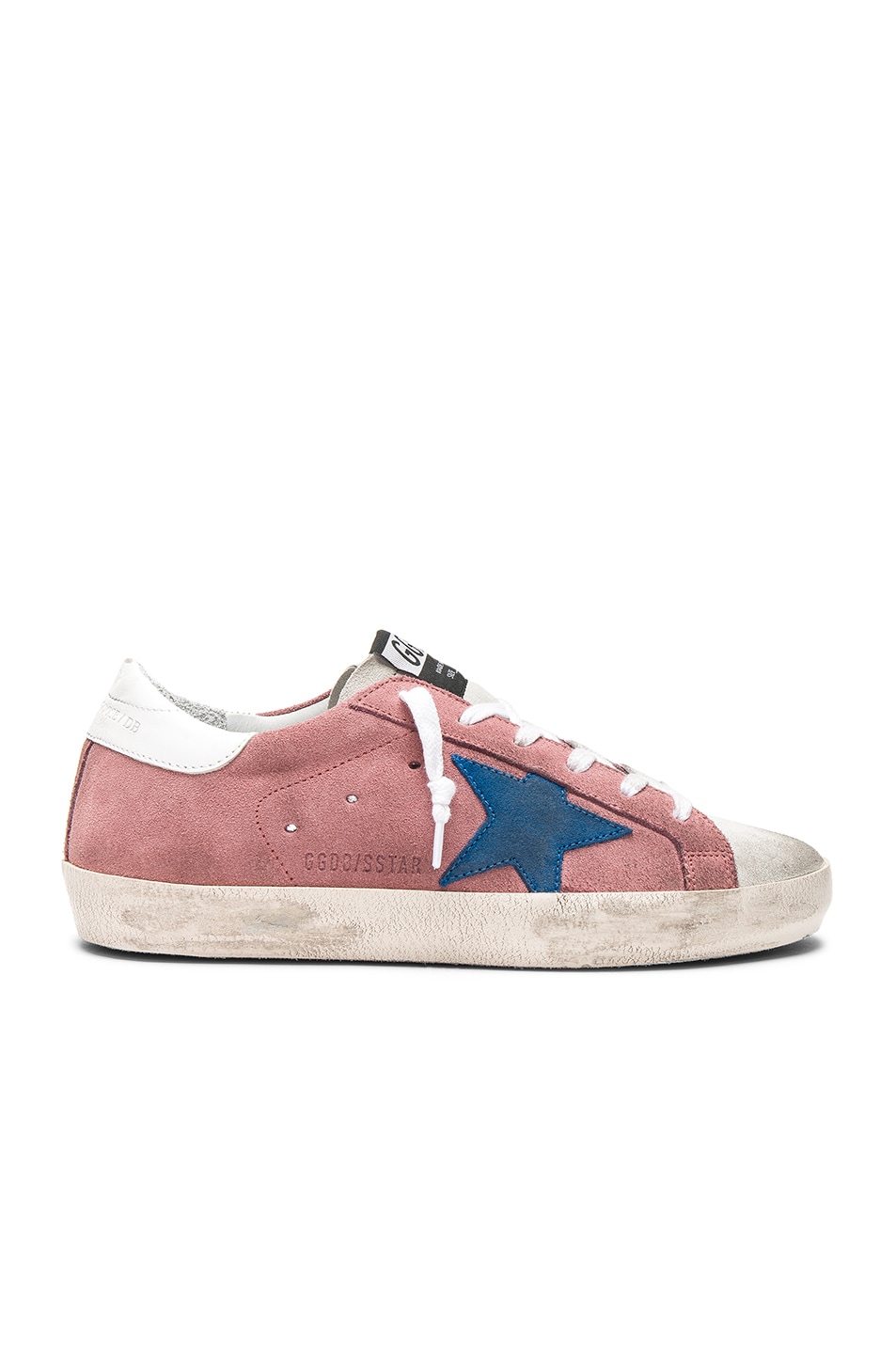 Image 1 of Golden Goose Superstar Sneakers in Pink, White & Blue