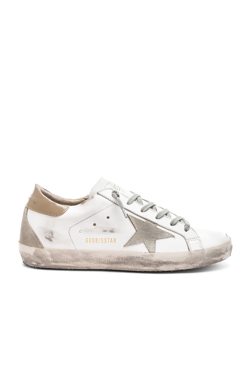 Golden Goose Superstar Sneaker in White & Nude | FWRD