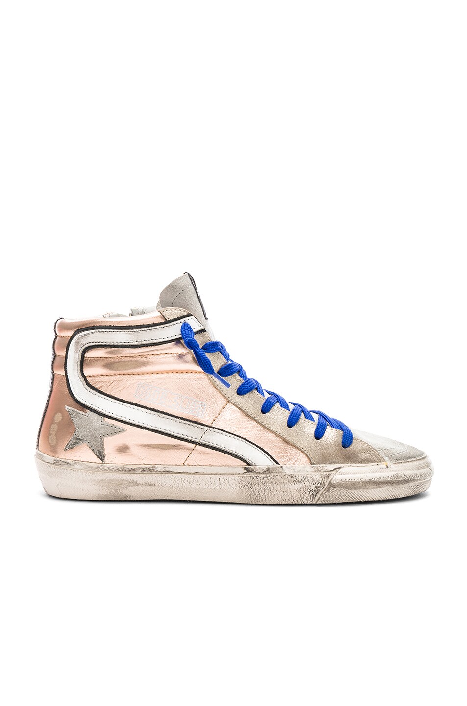 Image 1 of Golden Goose Laminated Slide Sneakers in Rose Gold & Ice