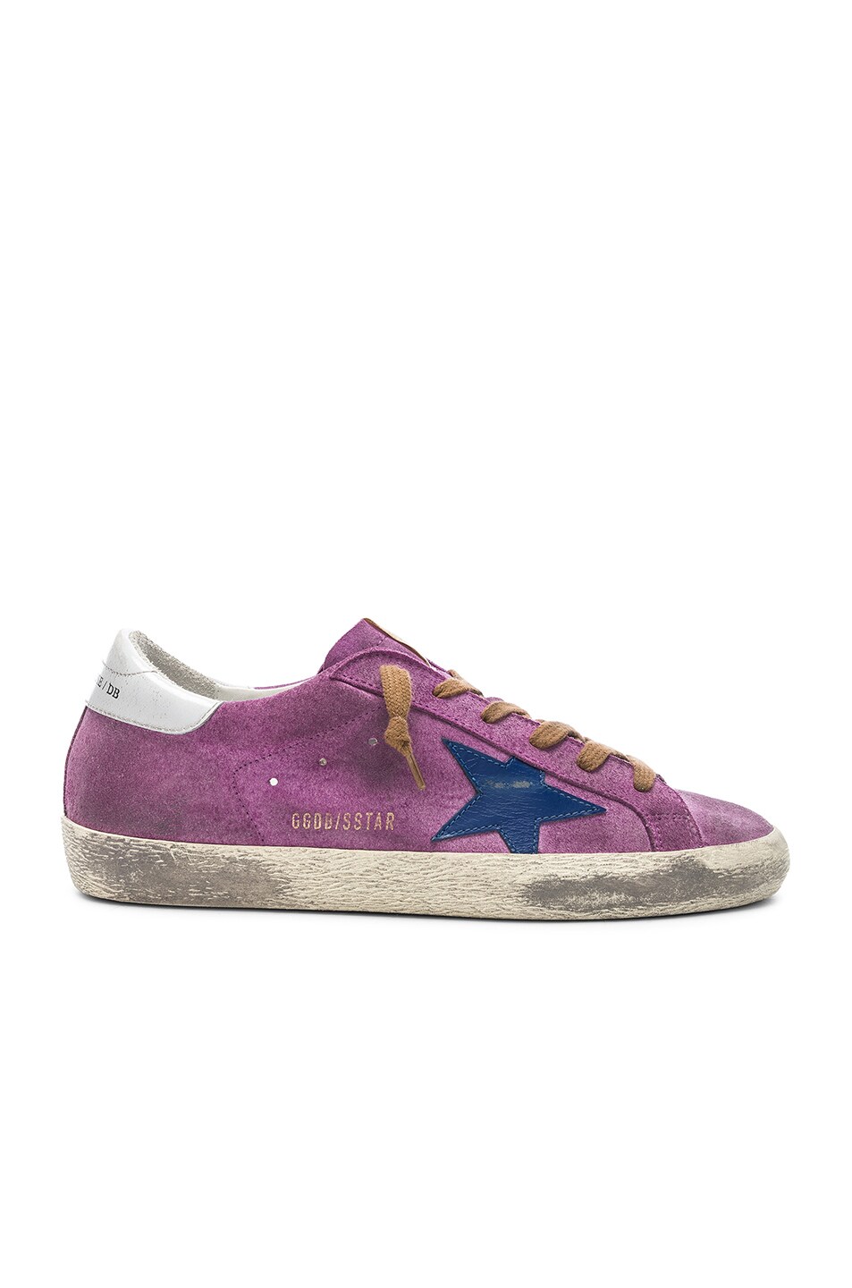 Image 1 of Golden Goose Suede Superstar Sneakers in Violet & Bluette
