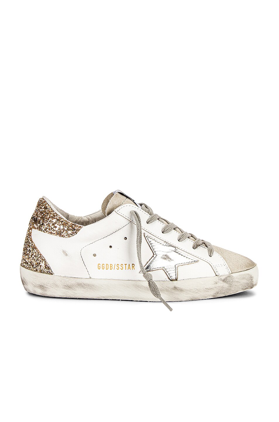 Image 1 of Golden Goose Superstar Sneaker in White, Ice, Silver & Gold