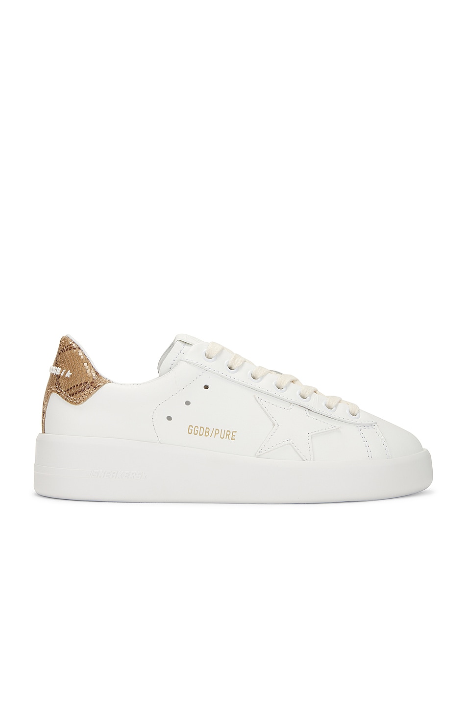 Image 1 of Golden Goose Pure Star Sneaker in White & Beige