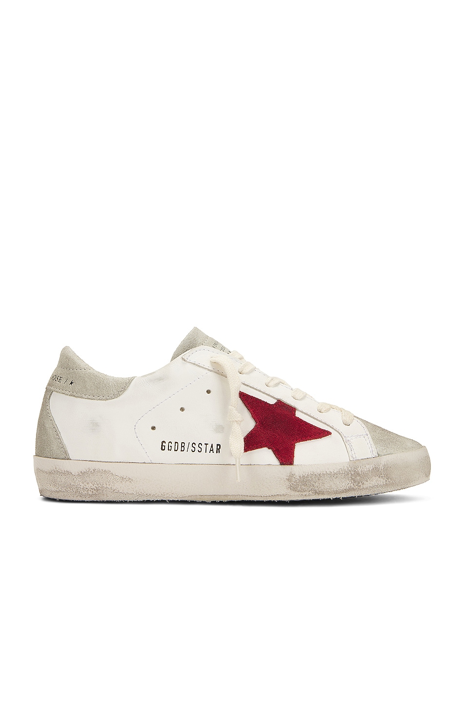 Image 1 of Golden Goose Superstar Sneaker in White, Ice, & Red