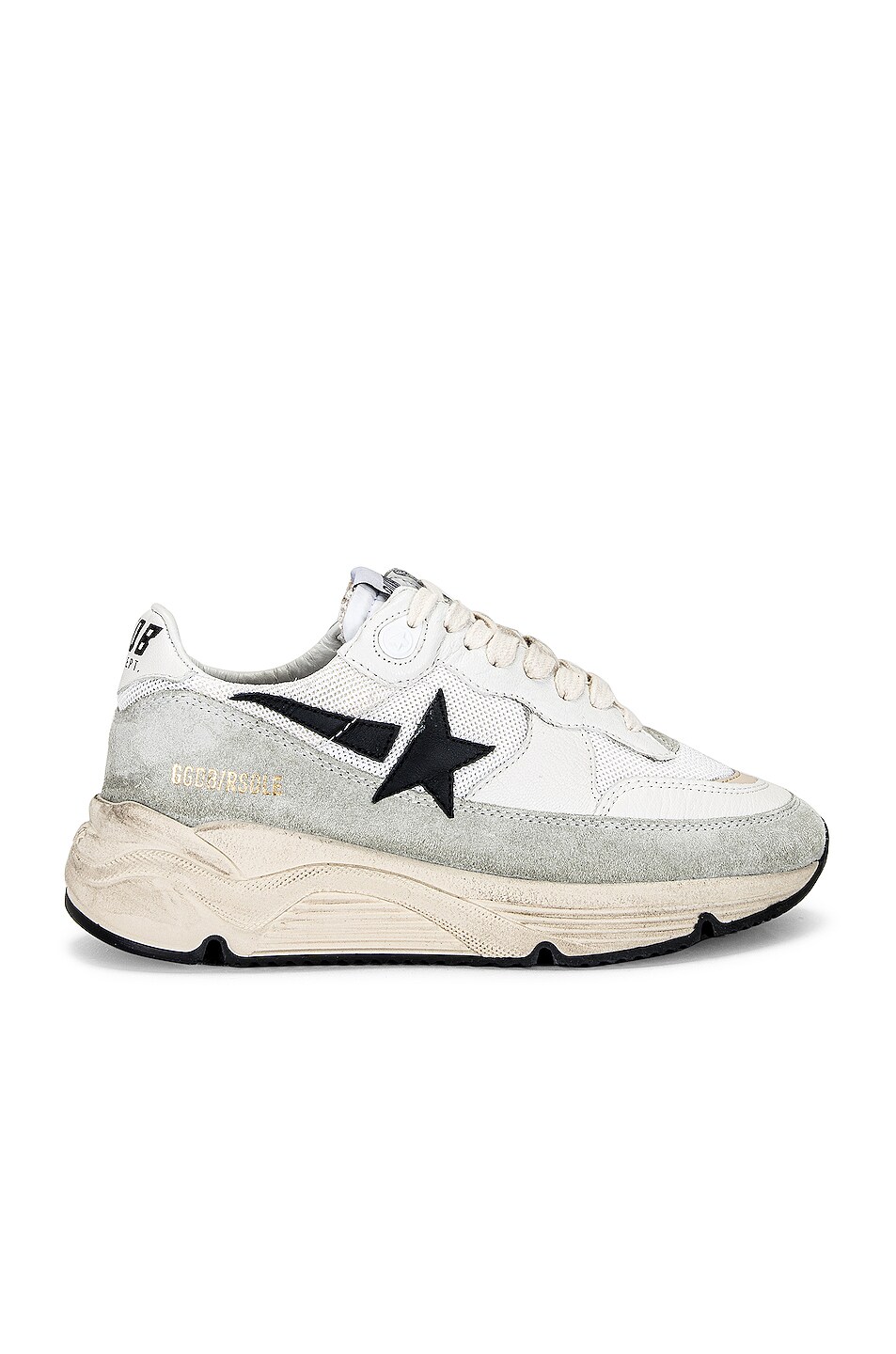 Image 1 of Golden Goose Running Sole Sneaker in White, Ivory, Black, & Ice