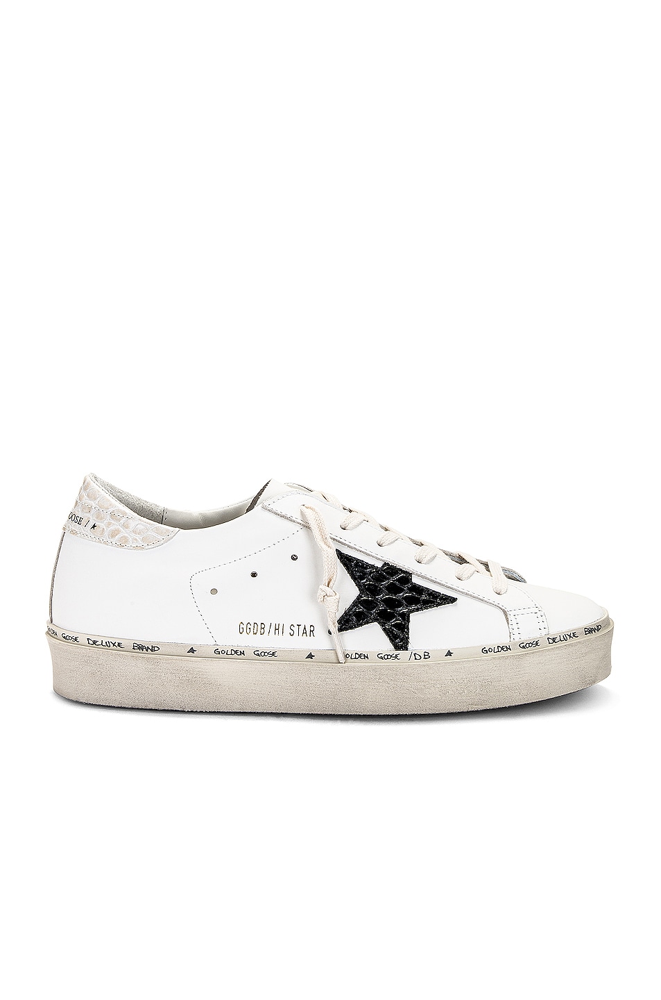 Image 1 of Golden Goose Hi Star Sneaker in White, Black, & Ivory