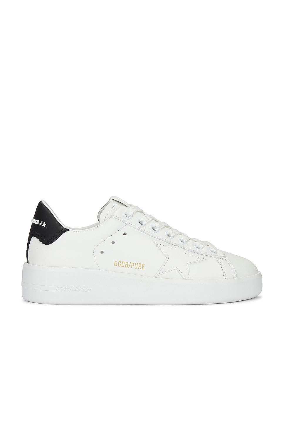 Image 1 of Golden Goose Pure Star Sneaker in White & Black