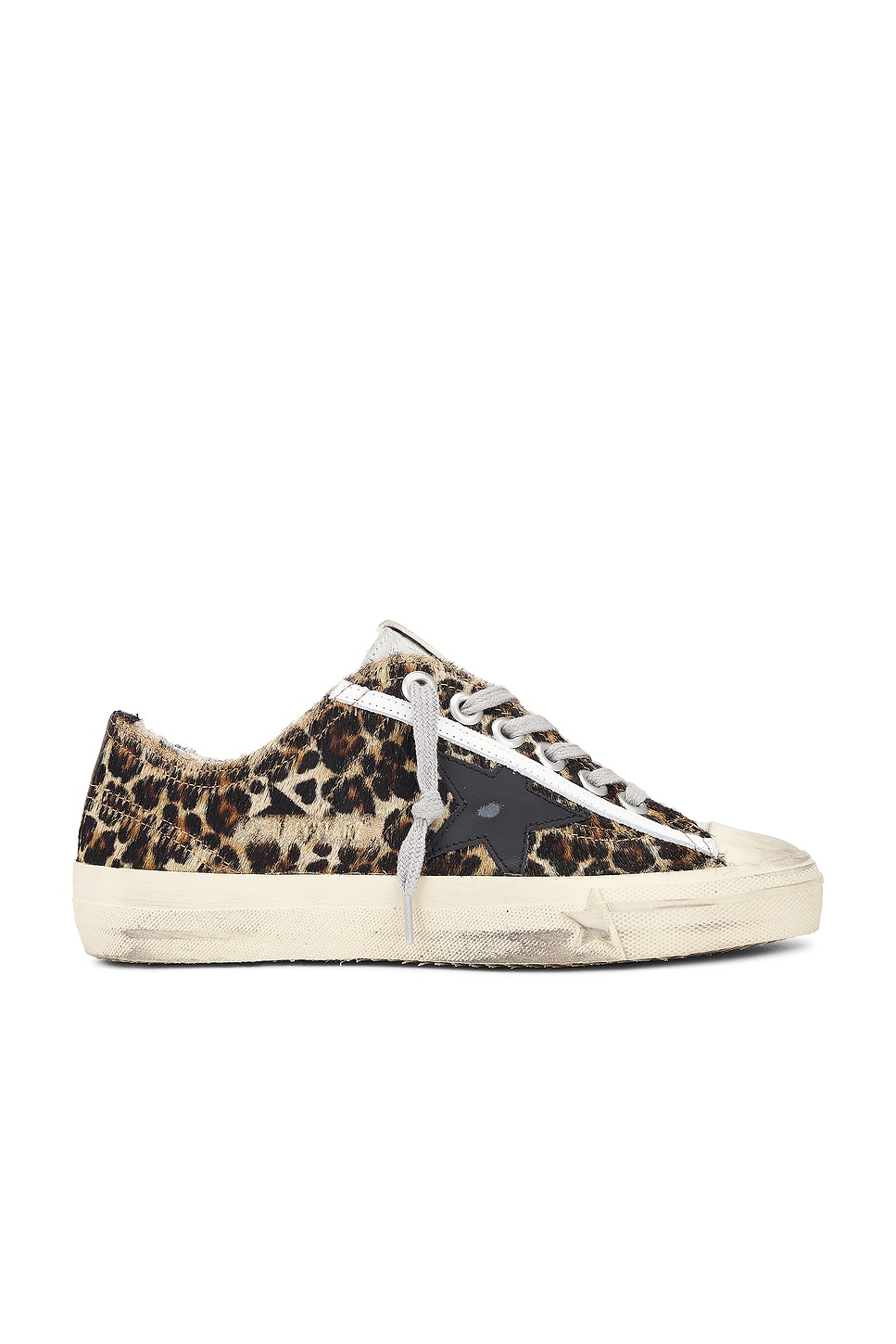 Image 1 of Golden Goose V-star Sneaker in Beige Brown Leopard & Black