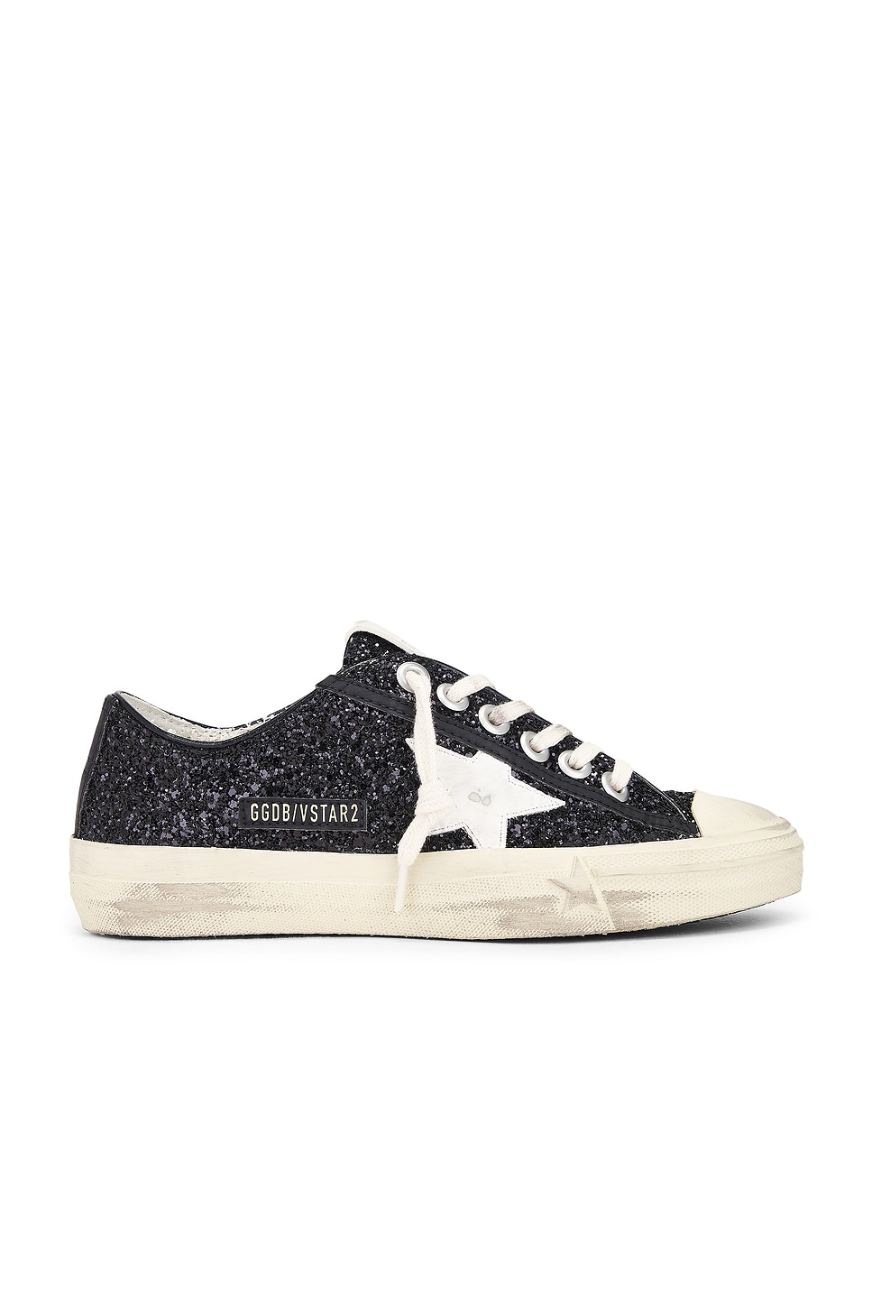 Image 1 of Golden Goose V-star Sneaker in Black & White