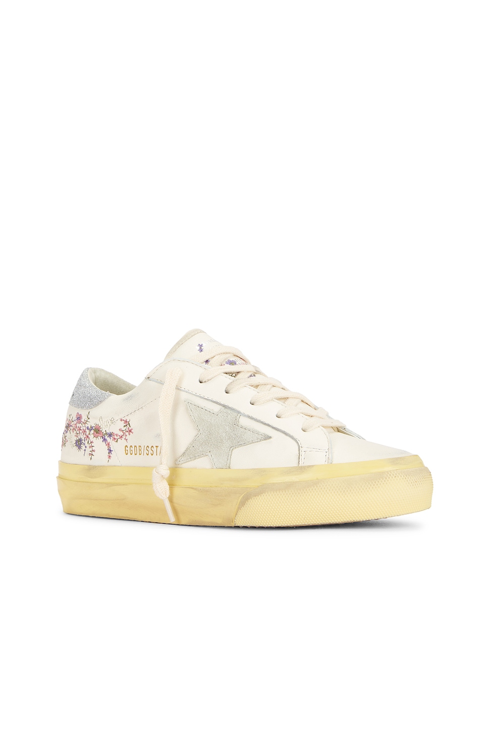 Shop Golden Goose Super-star Sneaker In White Multicolor  Ice  & Silver