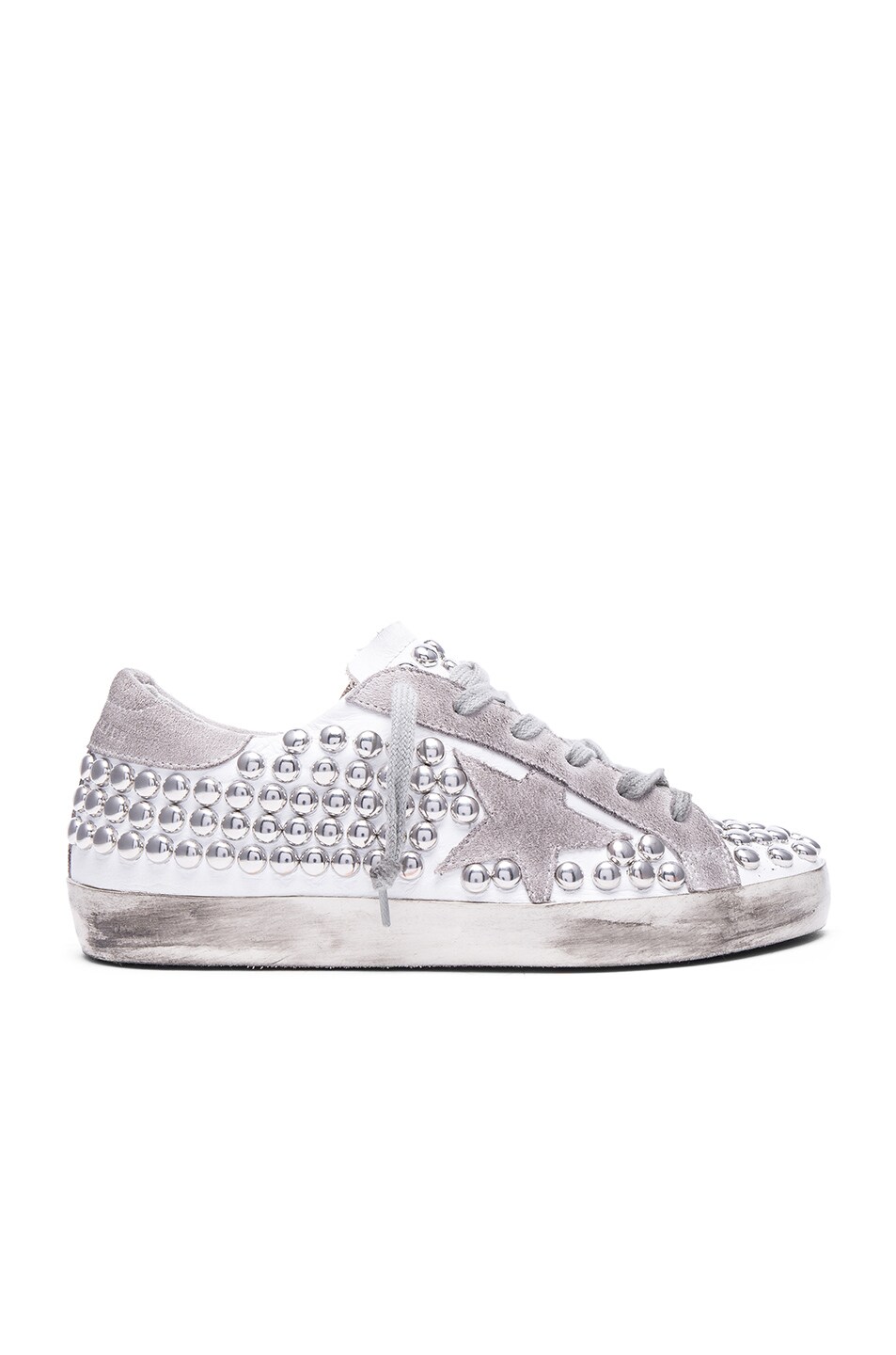 Image 1 of Golden Goose Studded Superstar Low in White