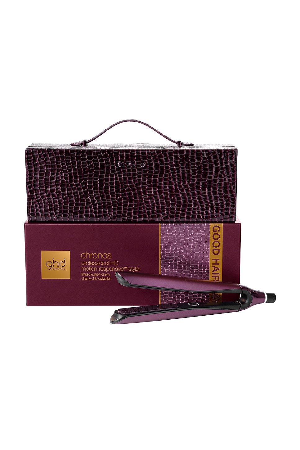 Ghd Chronos Styler 1-inch Flat Iron Gift Set In Burgundy