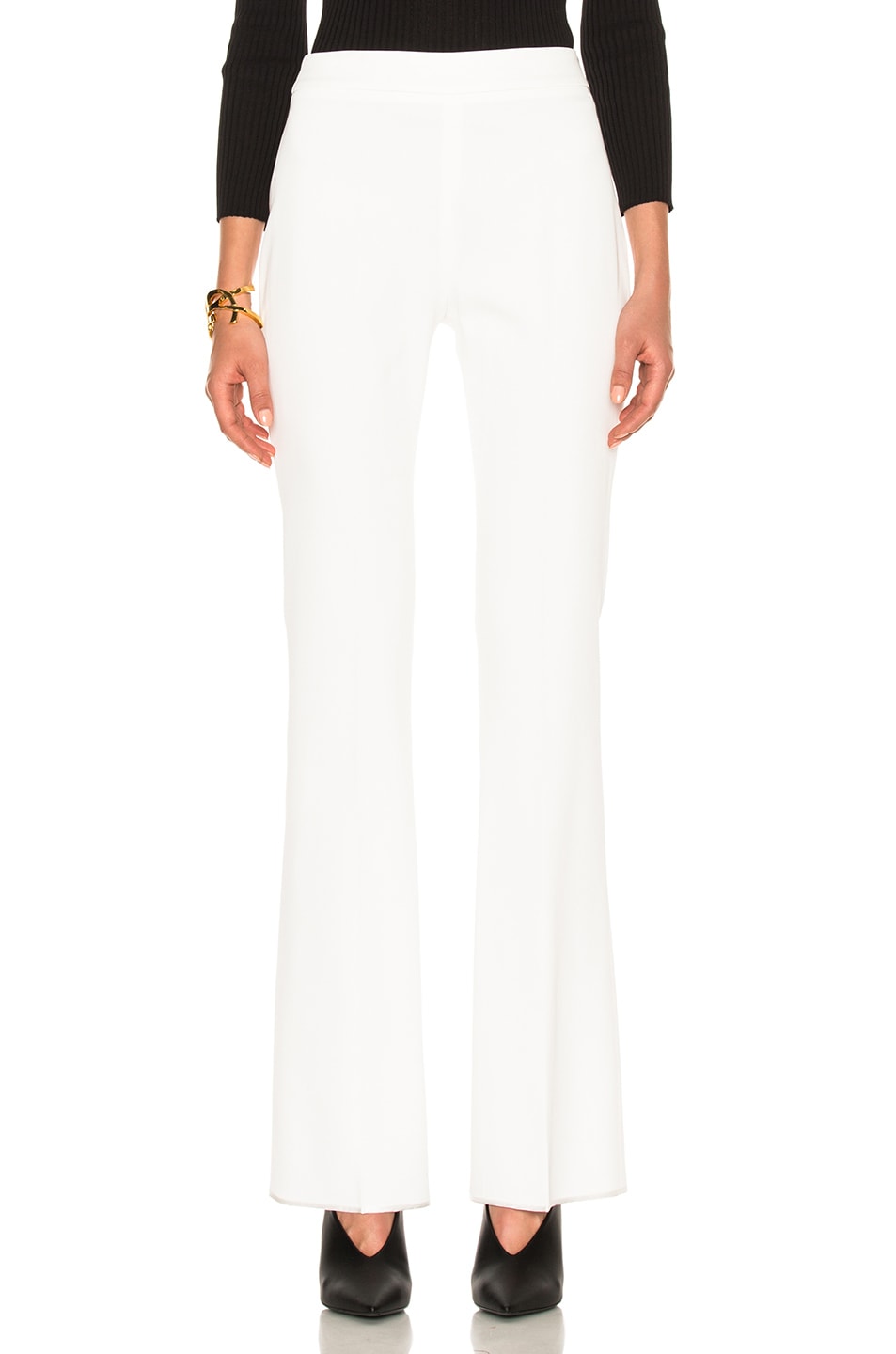 Image 1 of Giambattista Valli Cropped Flare Trousers in Ivory
