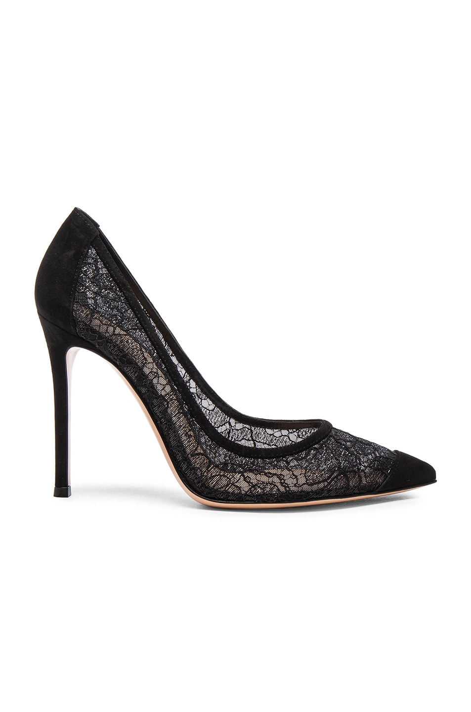 Image 1 of Gianvito Rossi Lace Pumps in Black