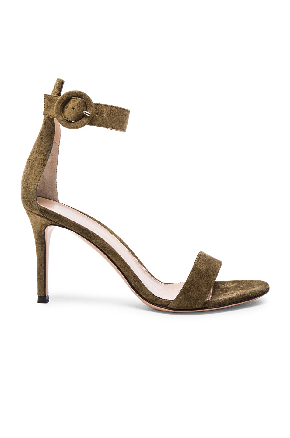 Image 1 of Gianvito Rossi Suede Ankle Strap Heels in Marais