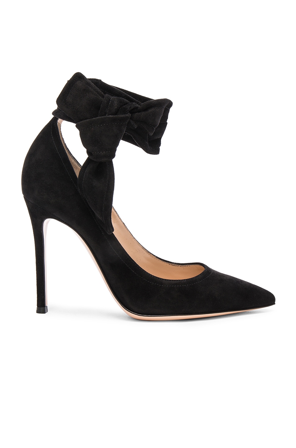 Image 1 of Gianvito Rossi Suede Lane Pumps in Black