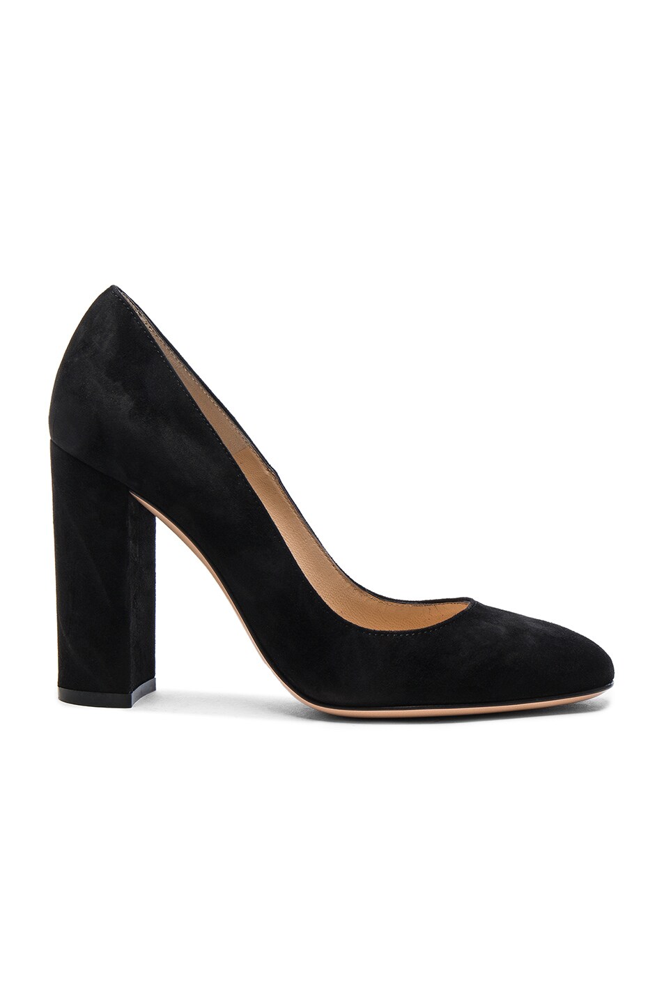 Image 1 of Gianvito Rossi Suede Chunky Heels in Black