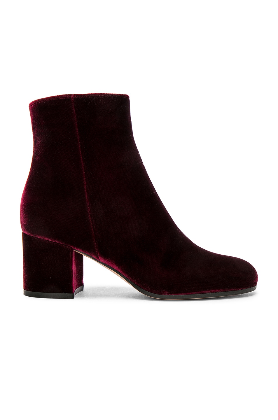 Image 1 of Gianvito Rossi Velvet Margaux Booties in Granata