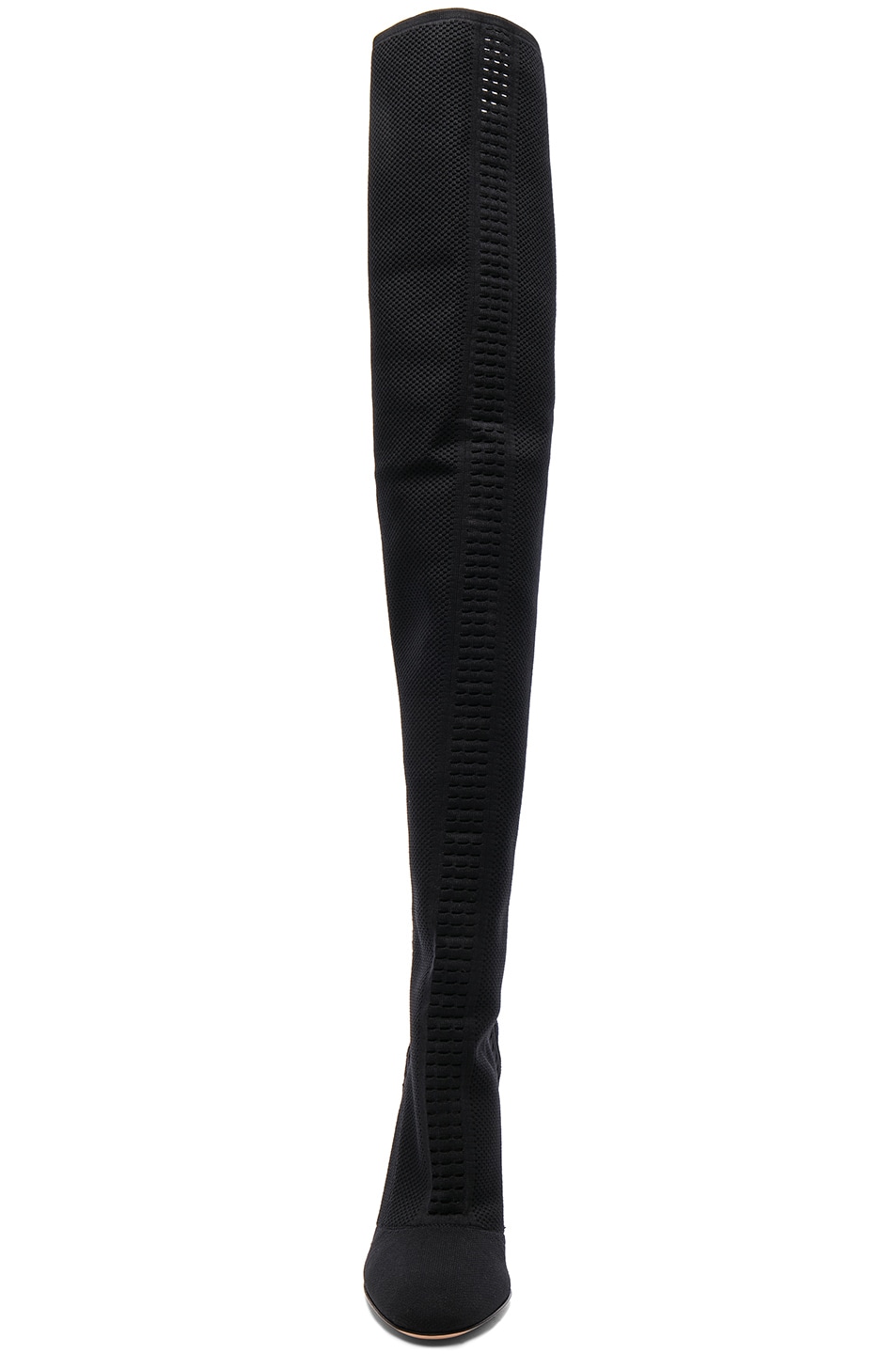 GIANVITO ROSSI Thurlow Cuissard Knit Over-The-Knee 105Mm Boot, Black ...