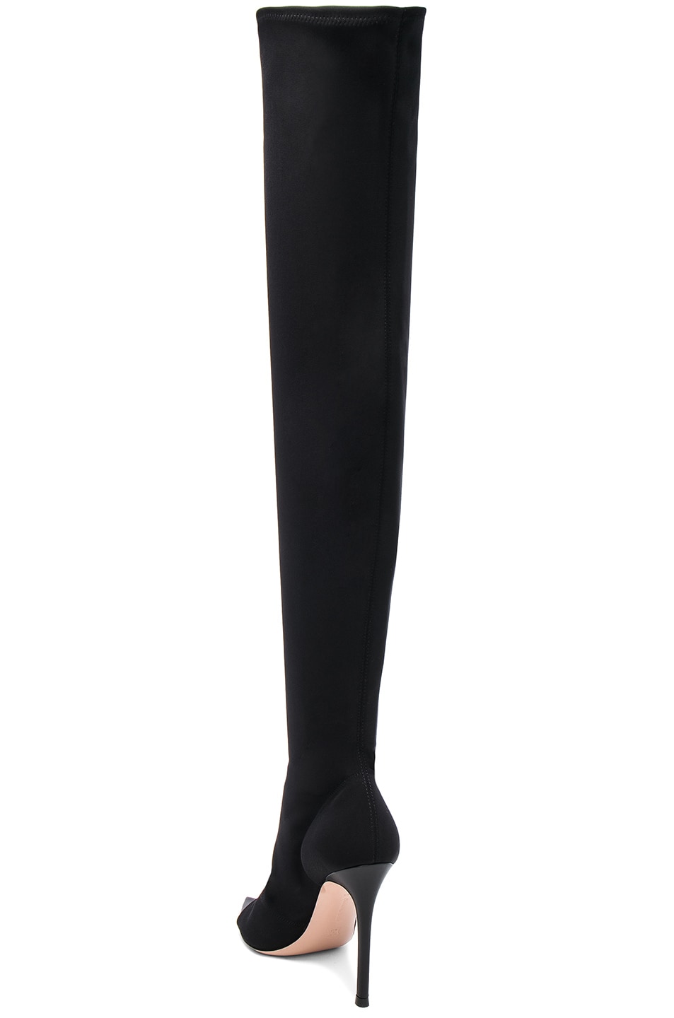 Gianvito Rossi Gotham Cuissard Peep Toe Thigh High Boots in Black ...