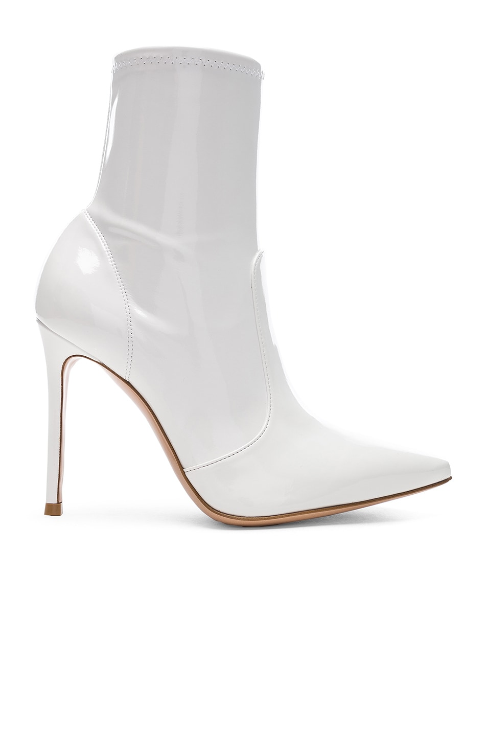 Image 1 of Gianvito Rossi Vinyl Imogen Ankle Boots in White
