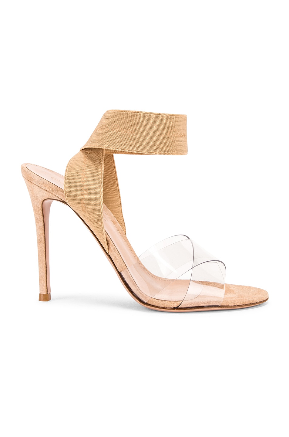 Image 1 of Gianvito Rossi Strap Heels in Nude & Transparent