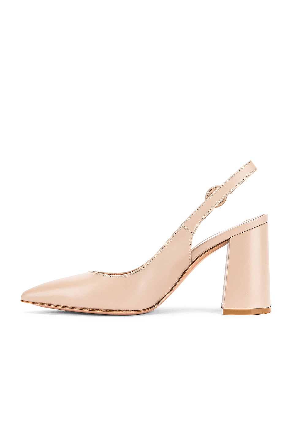 Gianvito Rossi Vitello Slingback Sandals in Mousse | FWRD