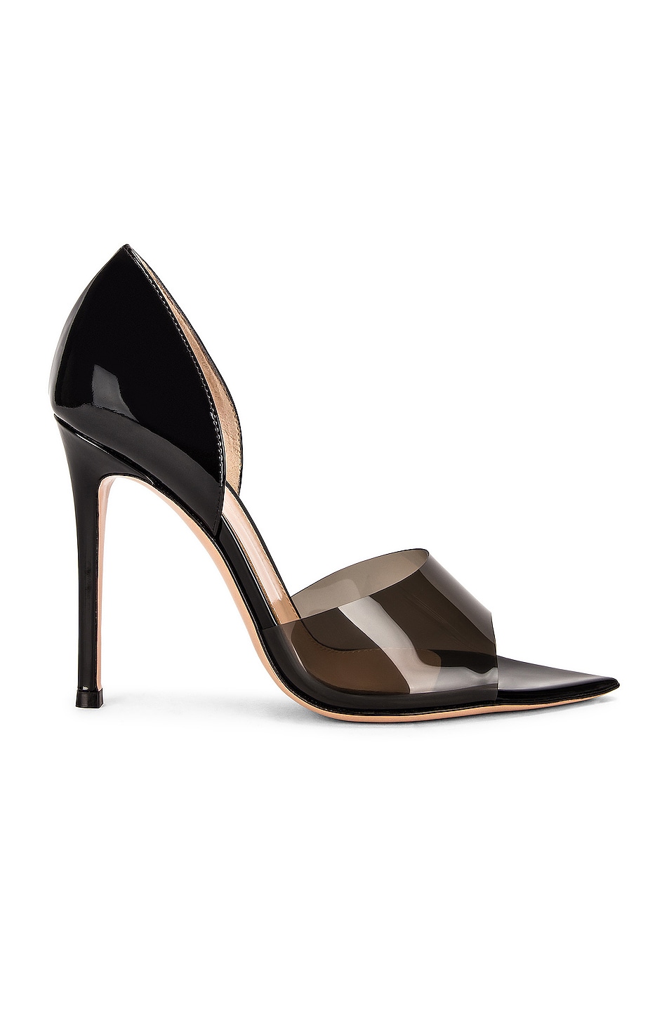 Image 1 of Gianvito Rossi Pointed Toe Pumps in Fume & Black