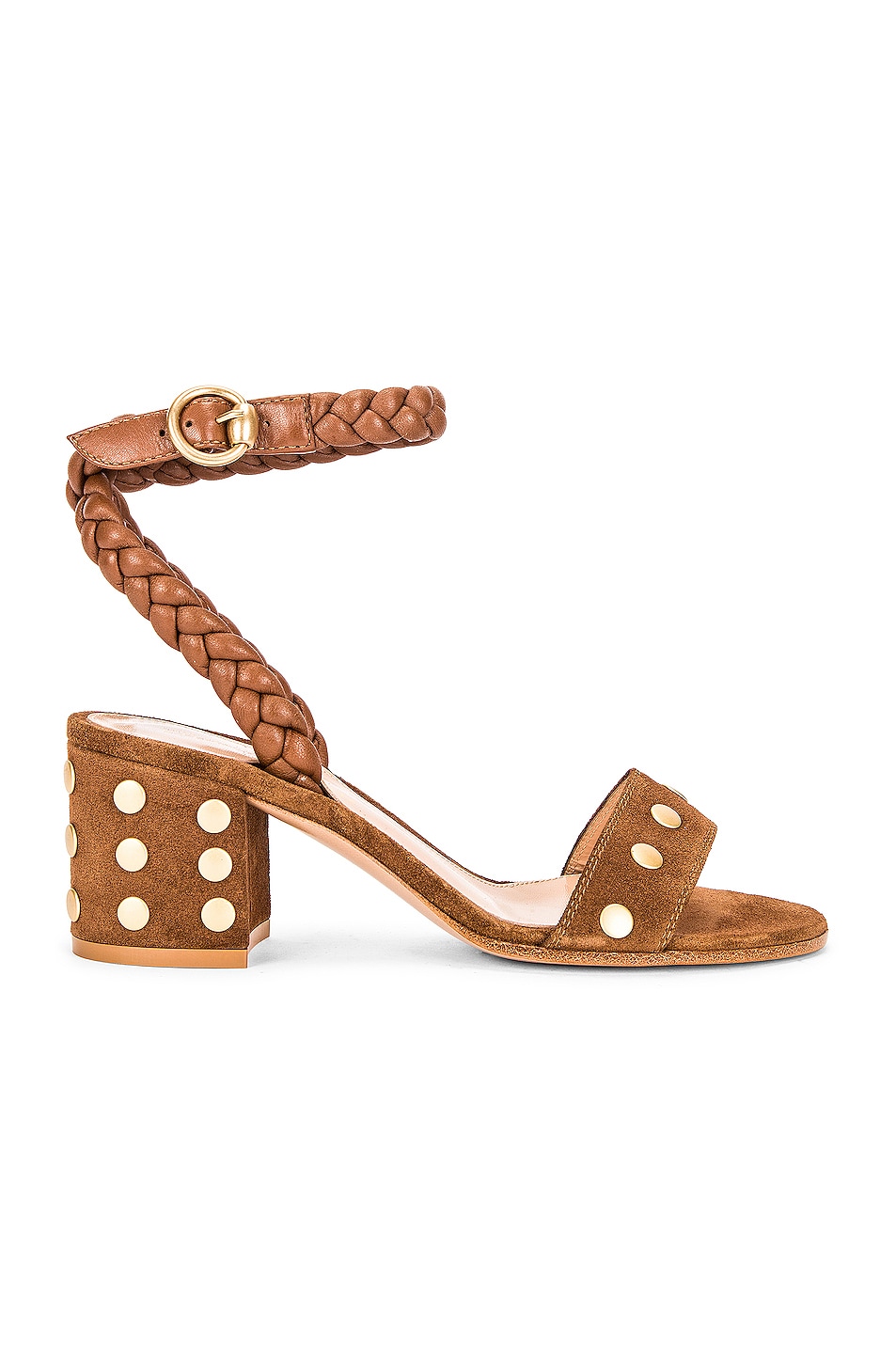 Image 1 of Gianvito Rossi Ankle Strap Stud Sandals in Texas & Cuoio