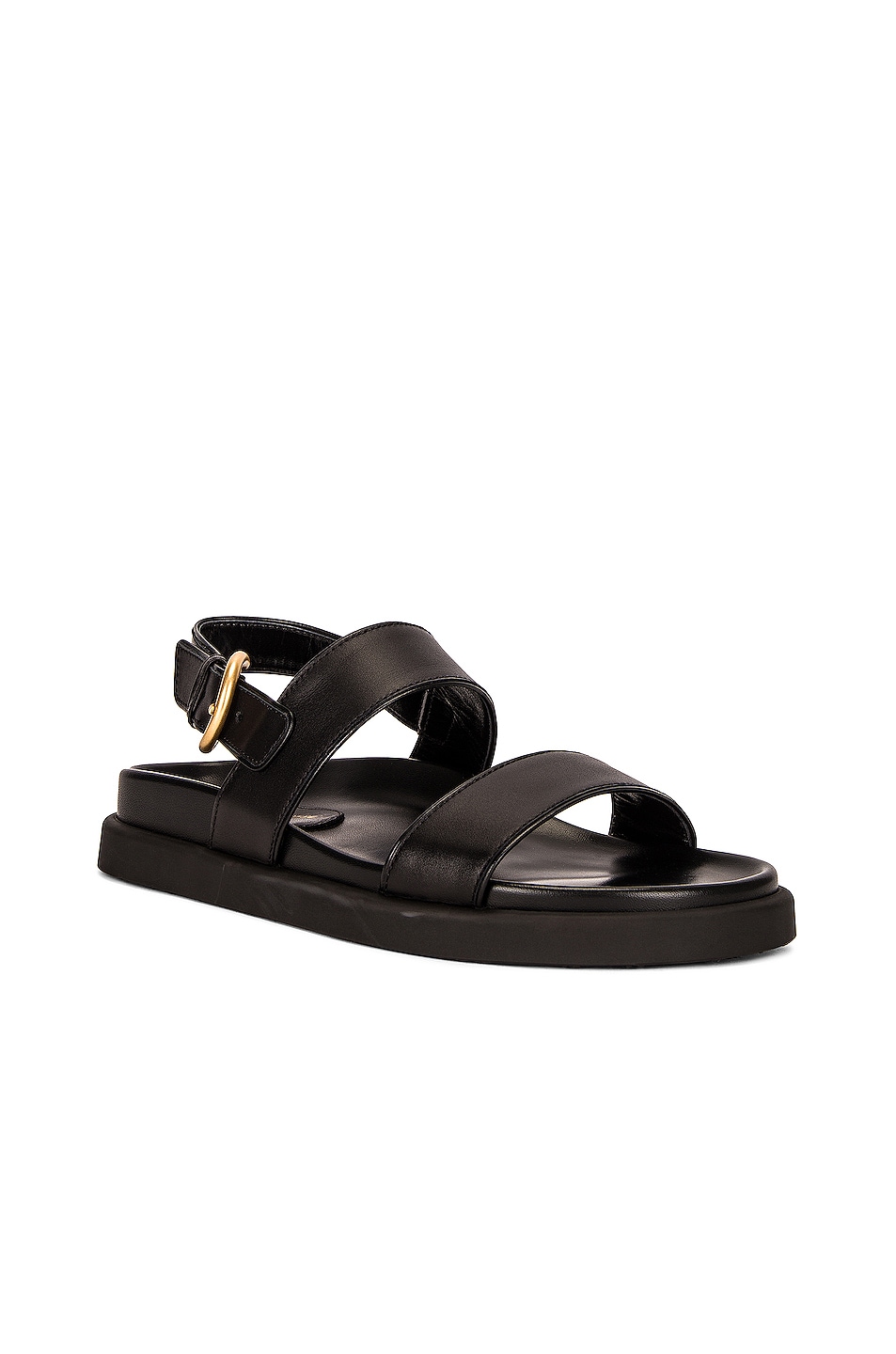 Gianvito Rossi Bilbao Sandals in Black & Black | FWRD