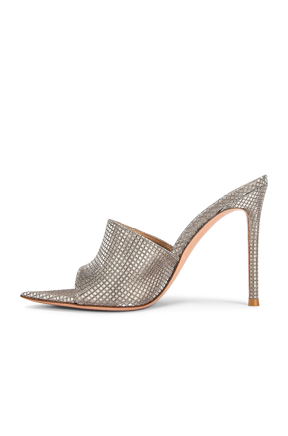 Gianvito Rossi Alise Mules in Steel | FWRD