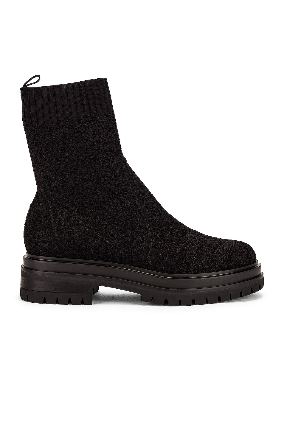 Image 1 of Gianvito Rossi Knit Ankle Boots in Black