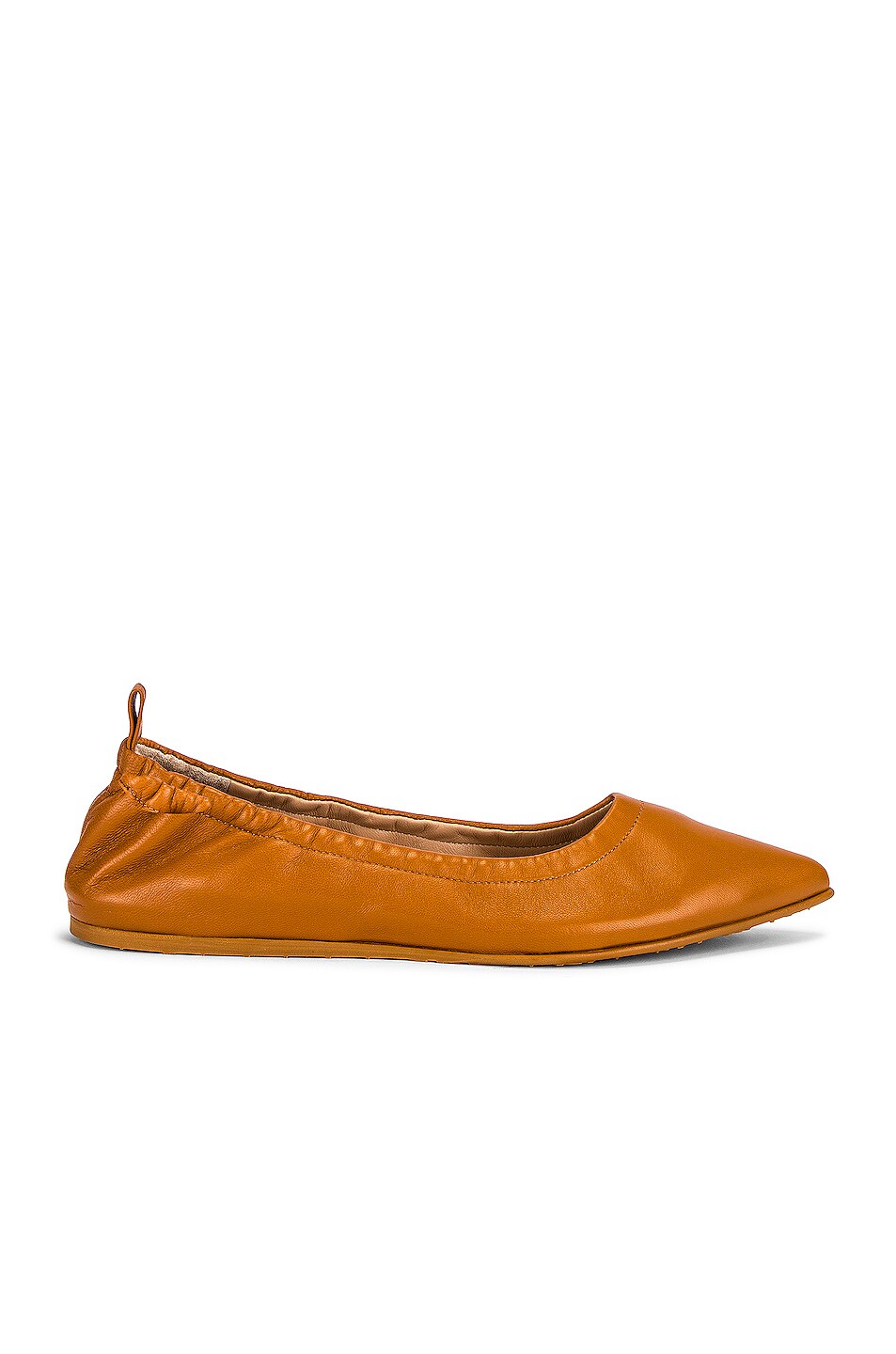 Image 1 of Gianvito Rossi Leather Pointed Flats in Sienna
