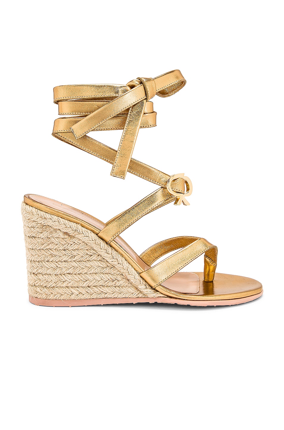Image 1 of Gianvito Rossi Ribbon Beach Club Wedges in Mekong & Naturale