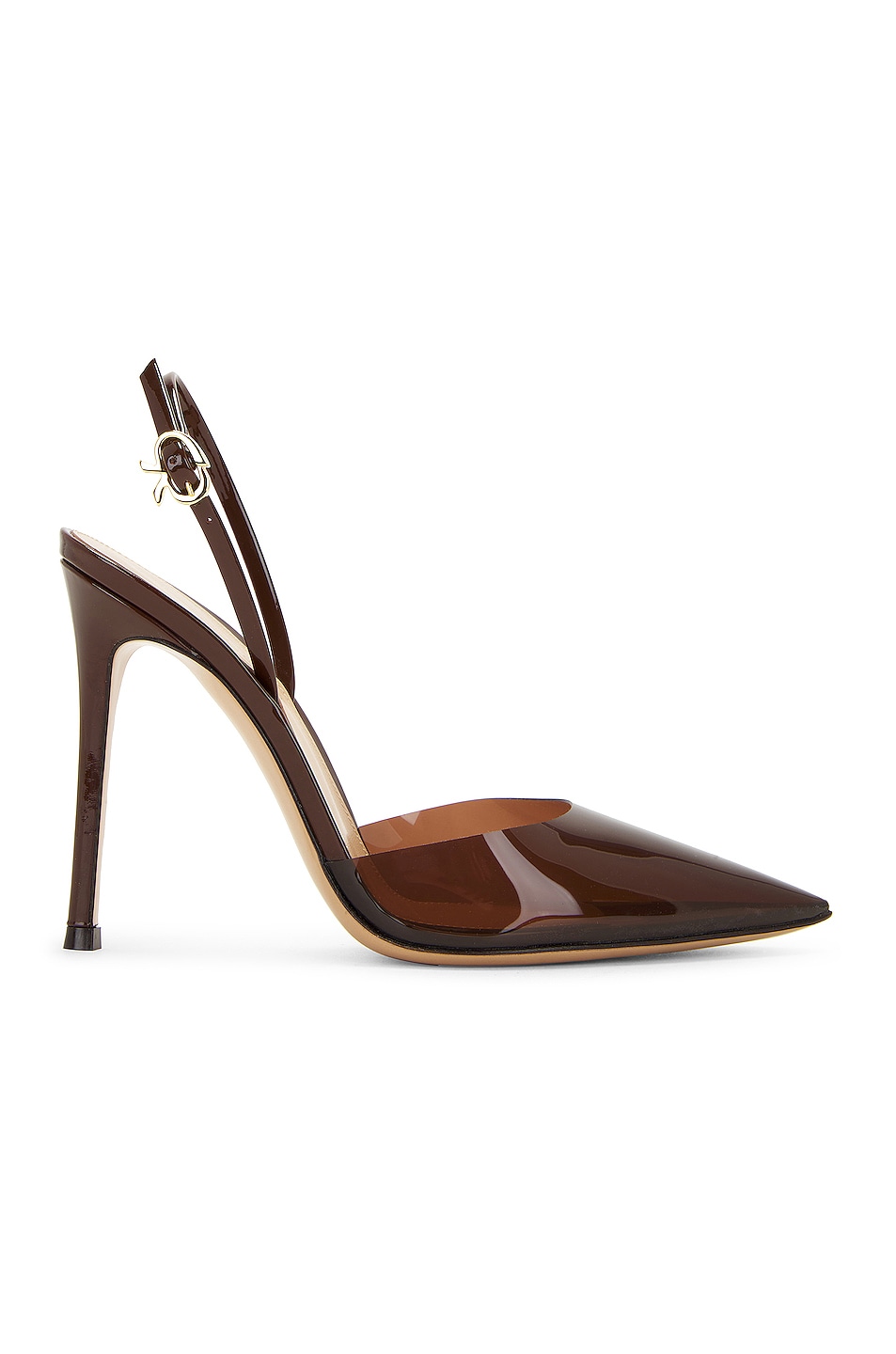 Image 1 of Gianvito Rossi Ribbon D'orsay Pumps in Brown