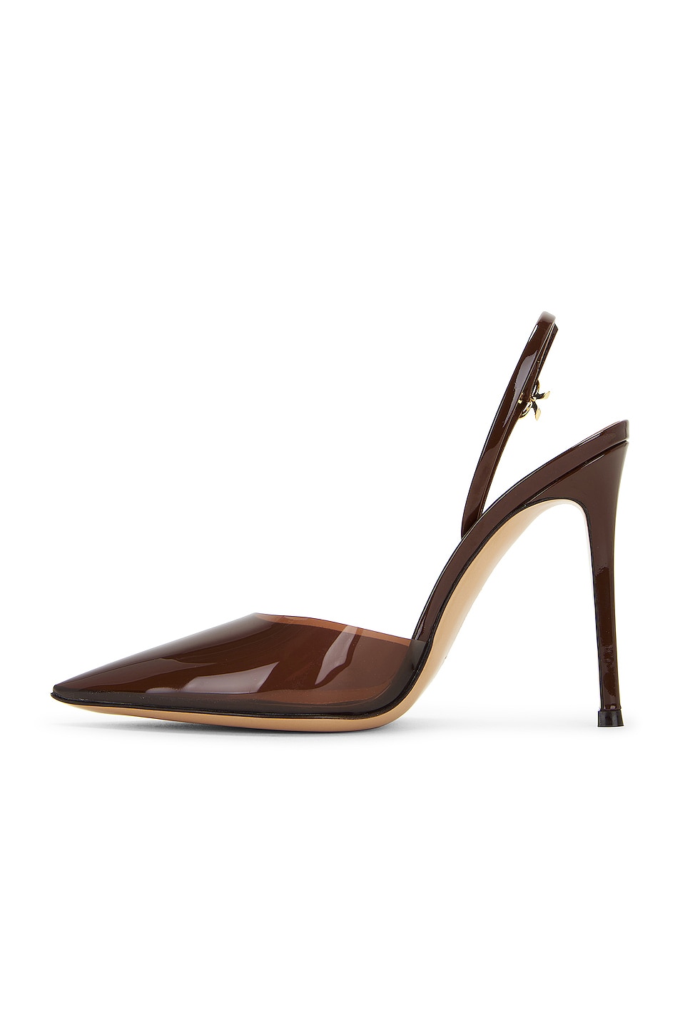 Gianvito Rossi Ribbon D'orsay Pumps in Brown | FWRD