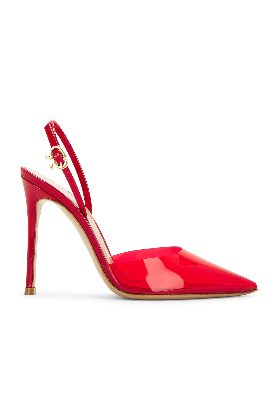 Image 1 of Gianvito Rossi Ribbon D'orsay Pumps in Tabasco Red