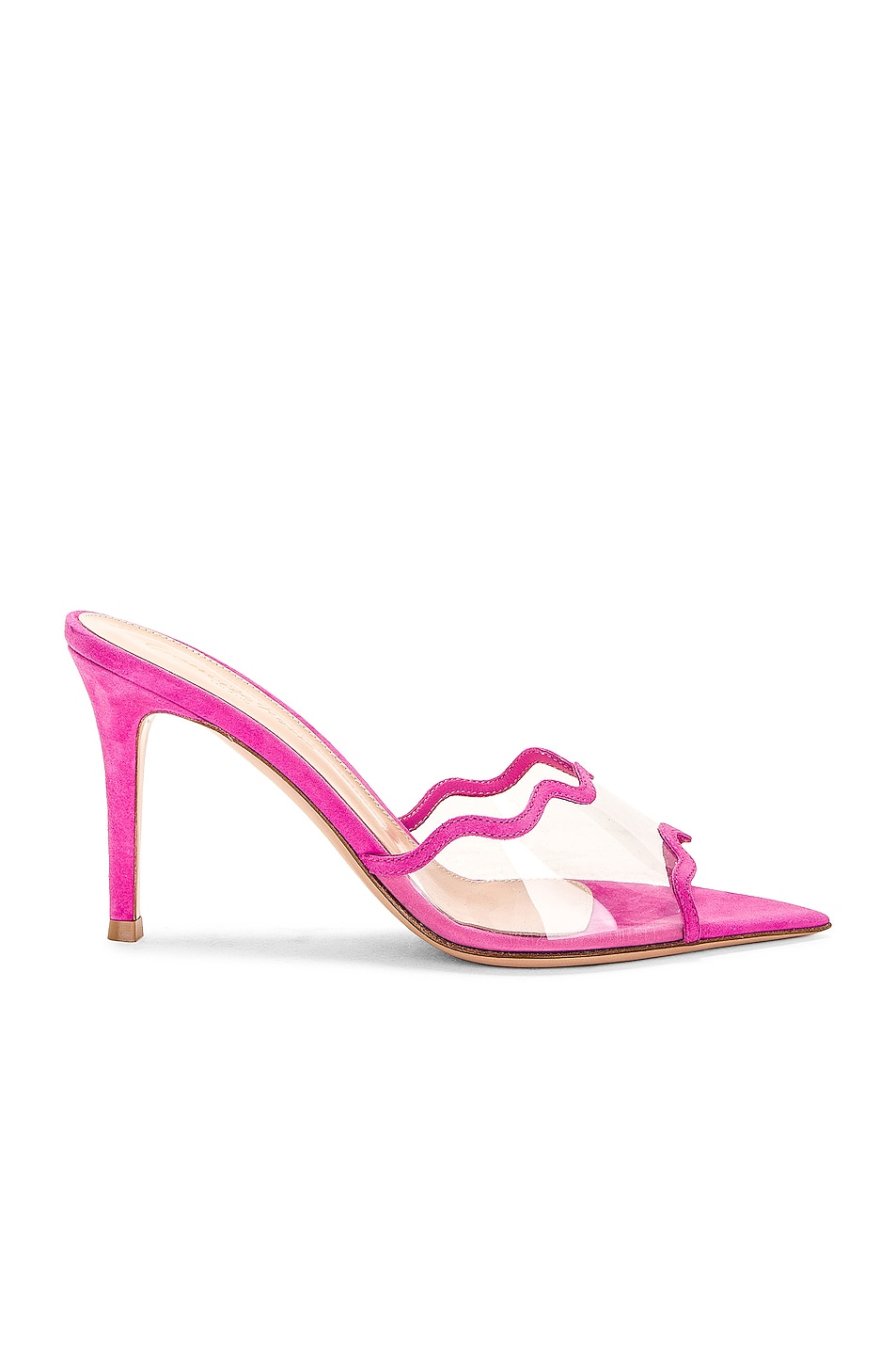 Image 1 of Gianvito Rossi Mule Sandals in Bloom & Transparent