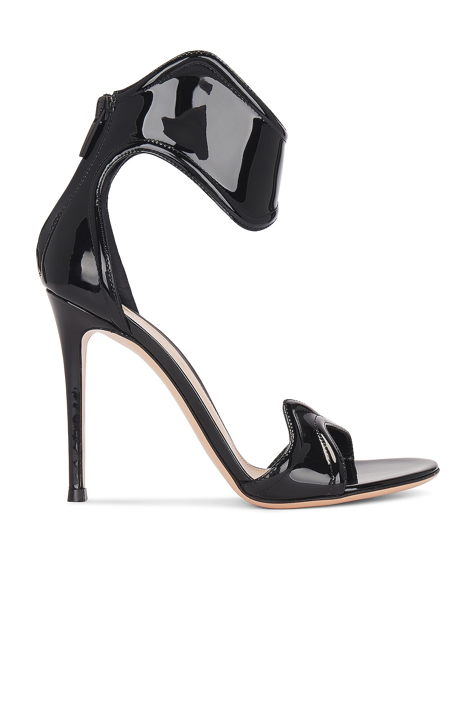 Image 1 of Gianvito Rossi Thick Ankle Strap Sandal in Black