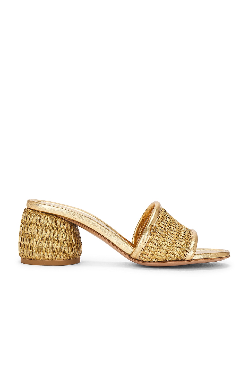 Image 1 of Gianvito Rossi Marbella & Nappa Silk Washed Mules in Mekong