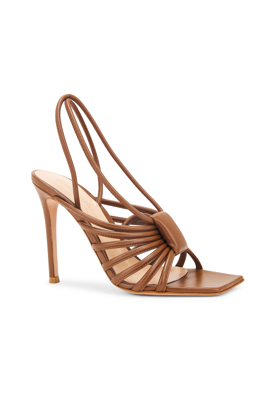 Shop Gianvito Rossi Nappa Slingback Sandal In Cuoio