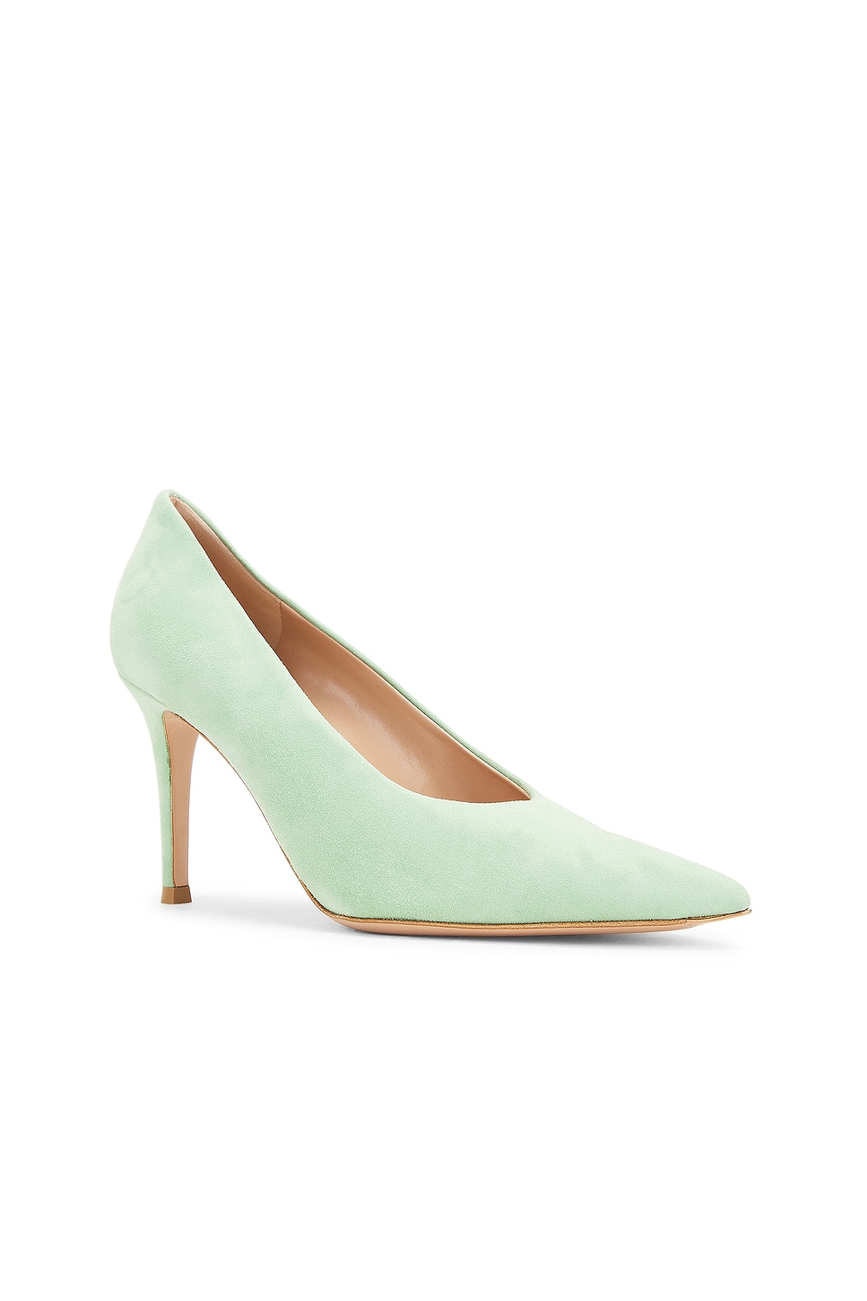 Shop Gianvito Rossi Robbie Pump In Aloe