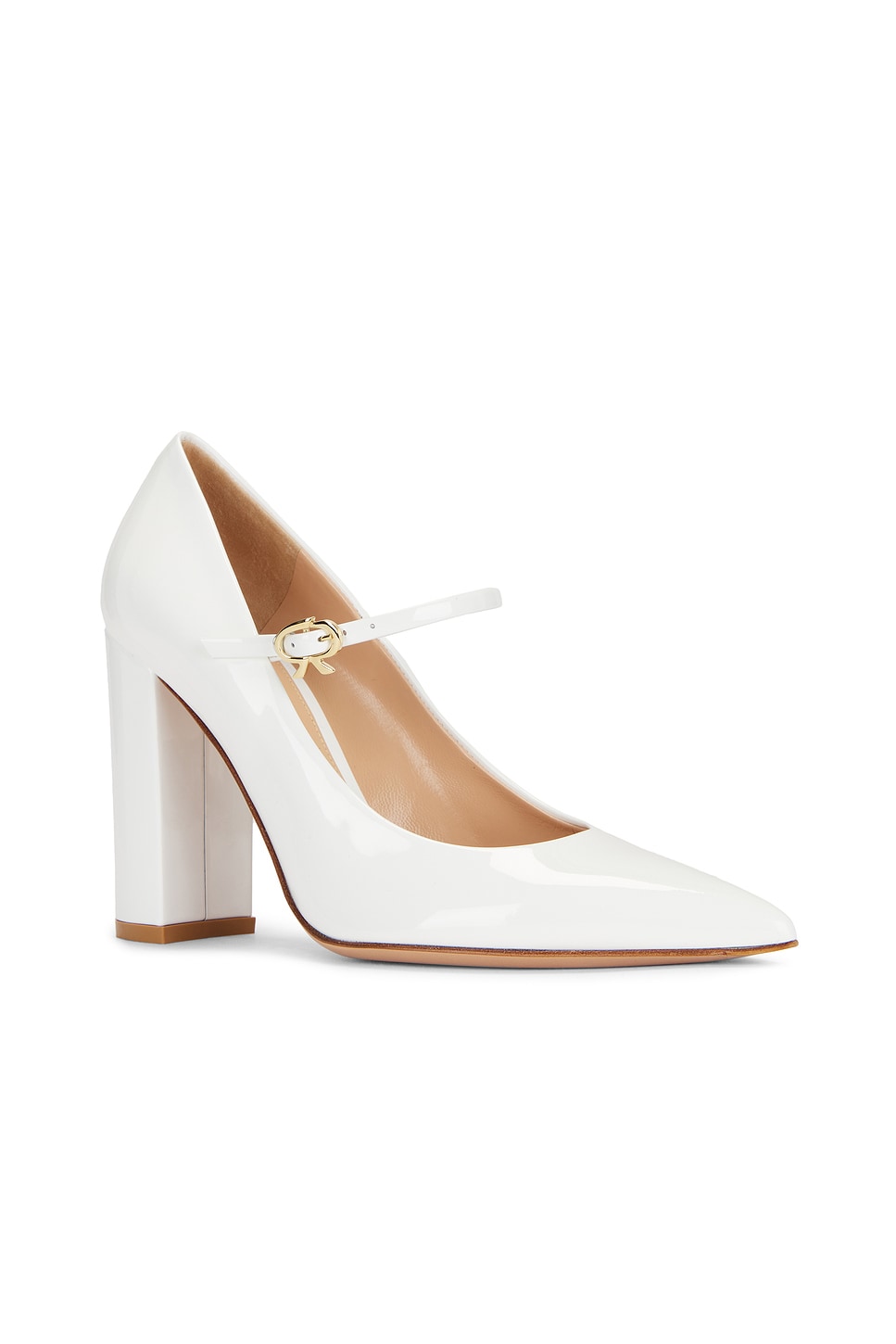 Gianvito Rossi Nuit Leather Pumps In White