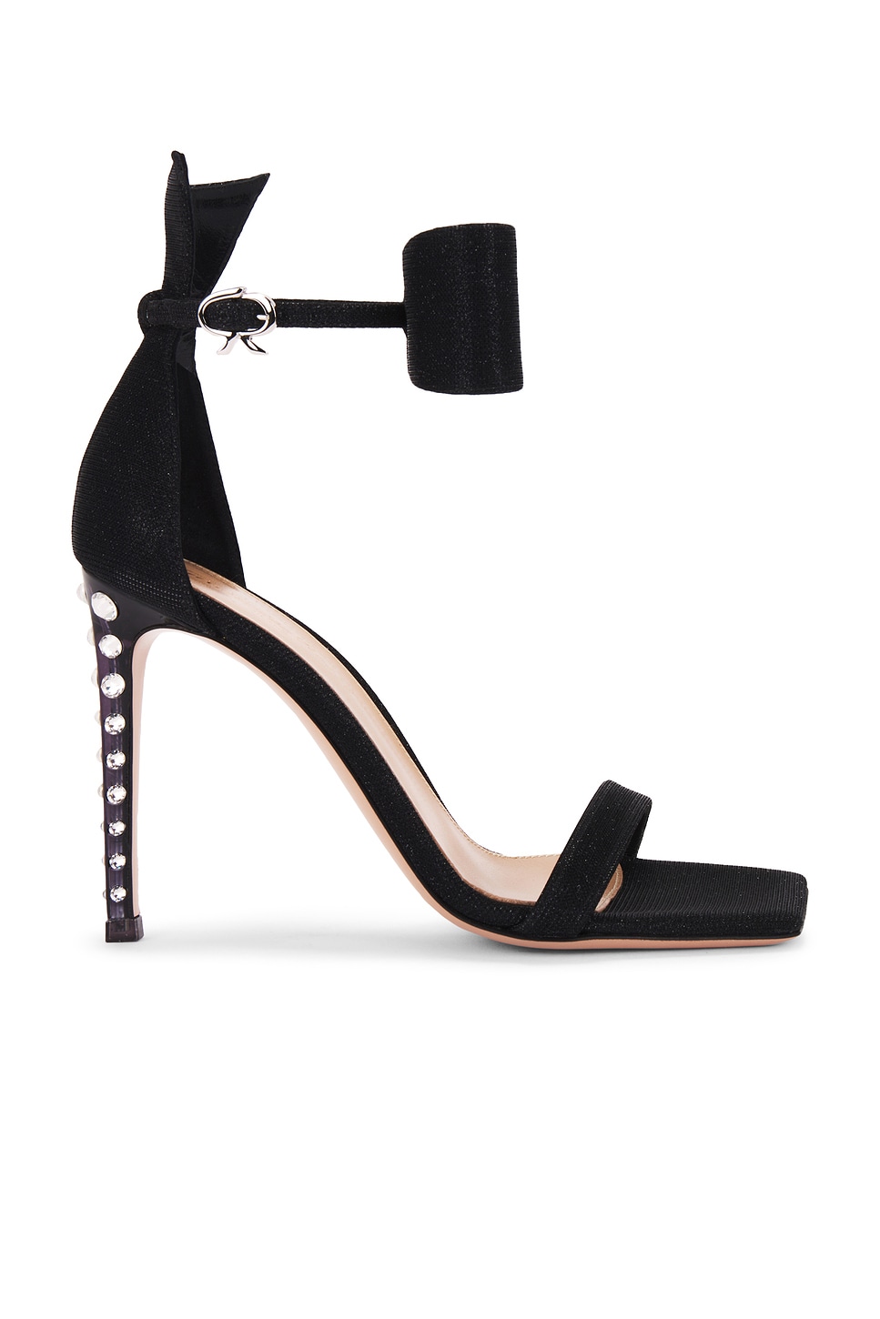 Image 1 of Gianvito Rossi Flash Bow Strap Sandal in Black