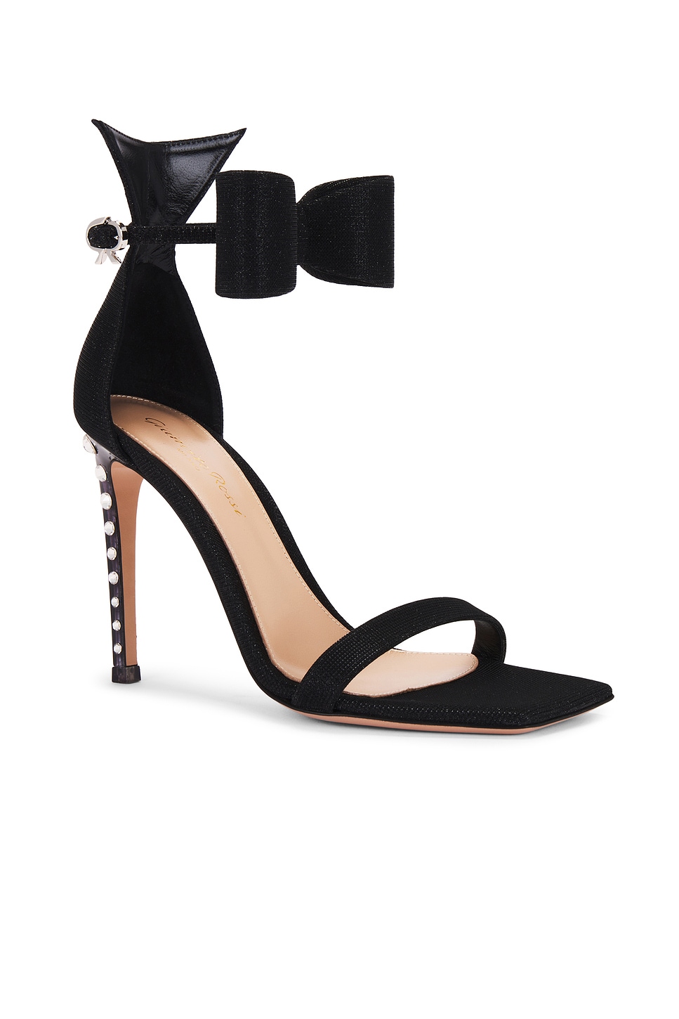 Gianvito Rossi Flash Bow Strap Sandal In Black