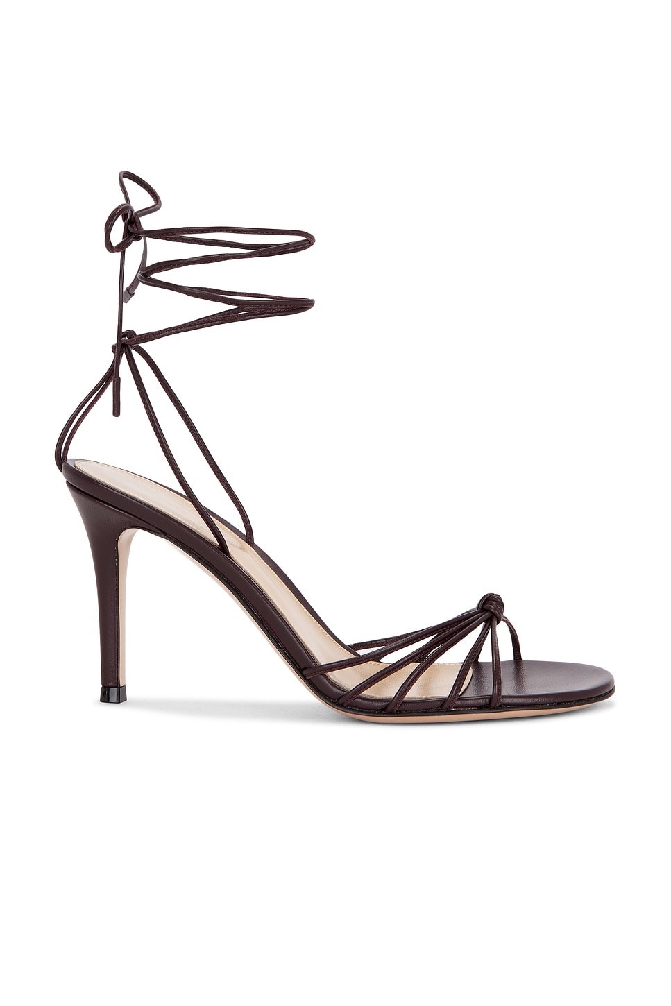 Image 1 of Gianvito Rossi Strappy Heeled Sandal in Bourgogne