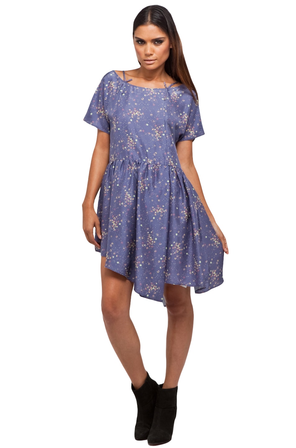 Image 1 of Girl. by Band of Outsiders Belinda Dress in Crown Blue