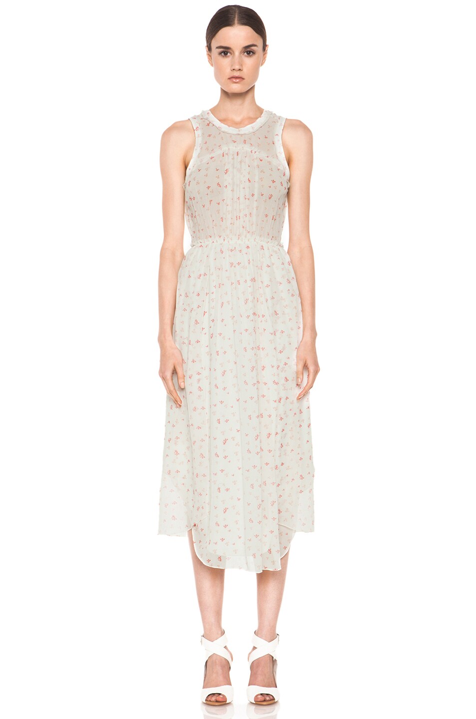 Image 1 of Girl. by Band of Outsiders Little Iris Sleeveless Maxi Dress in Cream